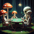 Alien Gambling Vinyl Sticker 3"x4"