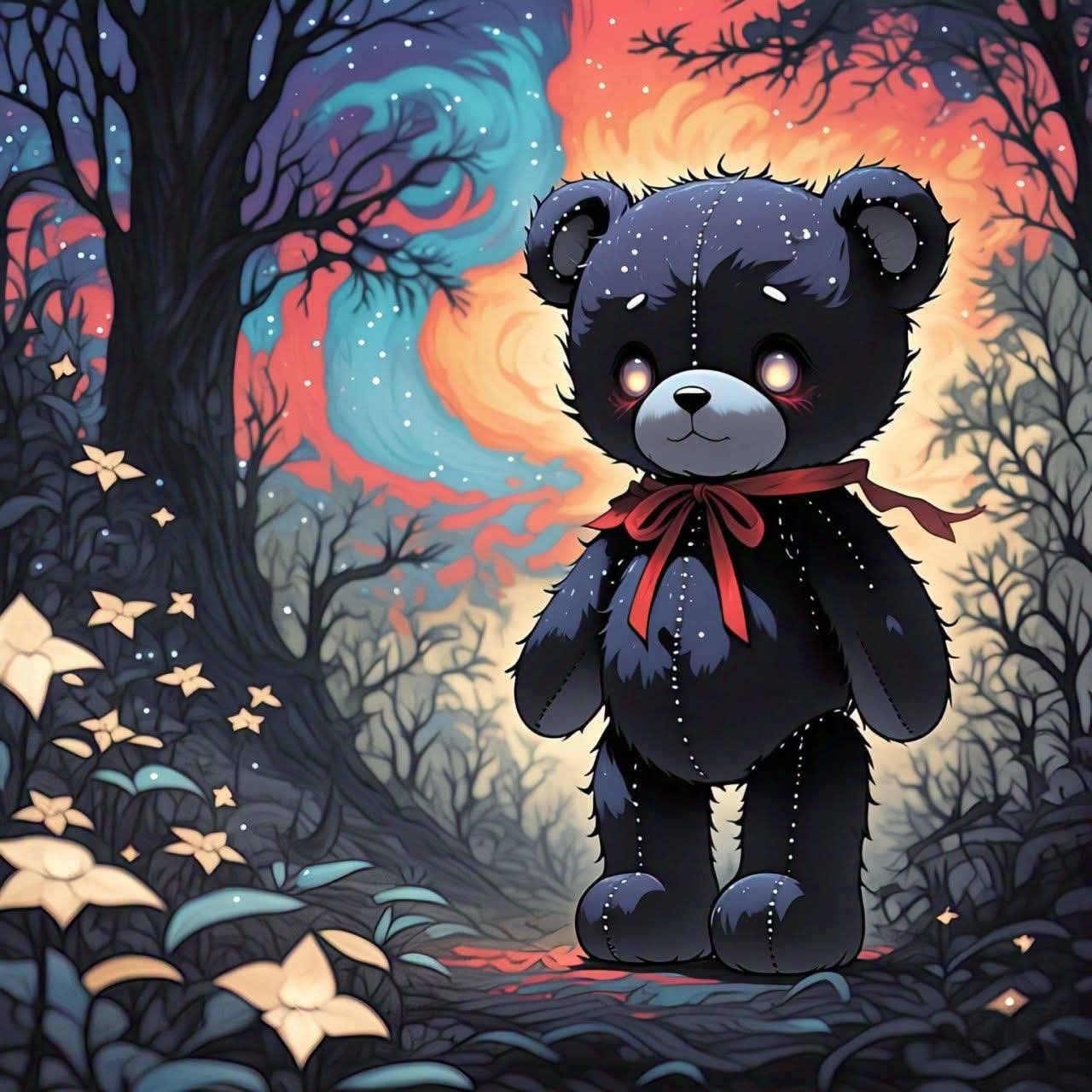 Vivid Bear Vinyl Sticker 3"x4"