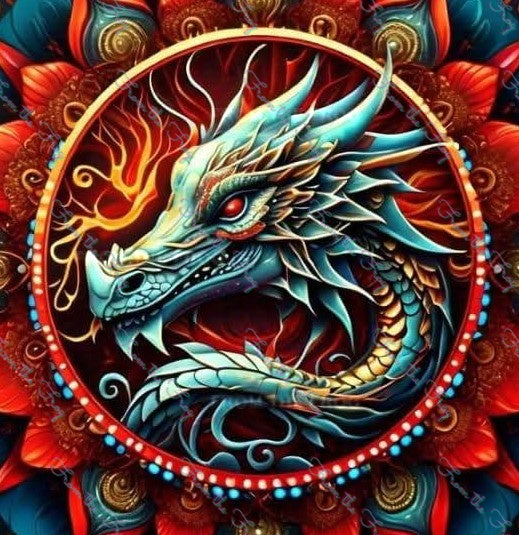 Dragon Seal Vinyl Sticker 3"x4"