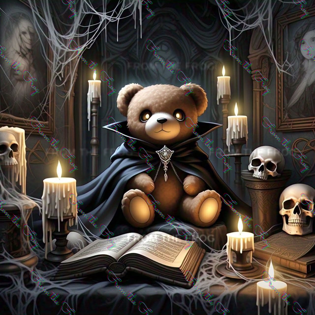 Spooky Bear Vinyl Sticker 3"x4"