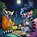 Lemur Nights Vinyl Sticker 3"x4"