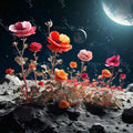 Lunar Flowers Vinyl Sticker 3"x4"