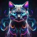 Psychic Cat Vinyl Sticker 3"x4"