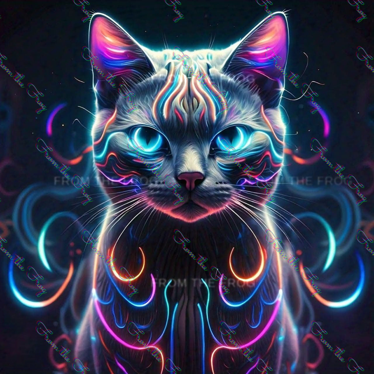 Psychic Cat Vinyl Sticker 3"x4"