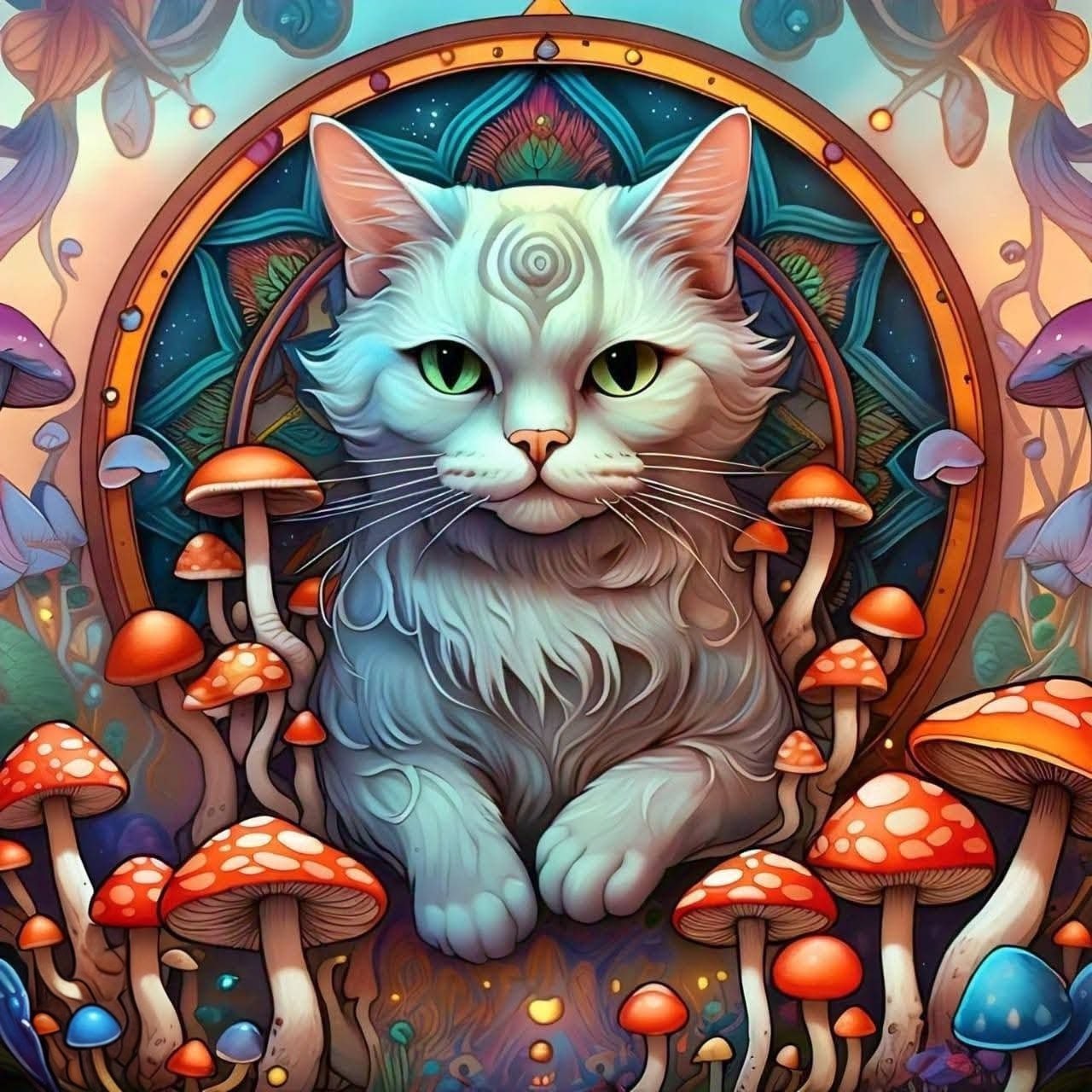 Dream Cat Vinyl Sticker 3"x4"