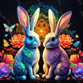 Neon Bunnies Vinyl Sticker 3"x4"