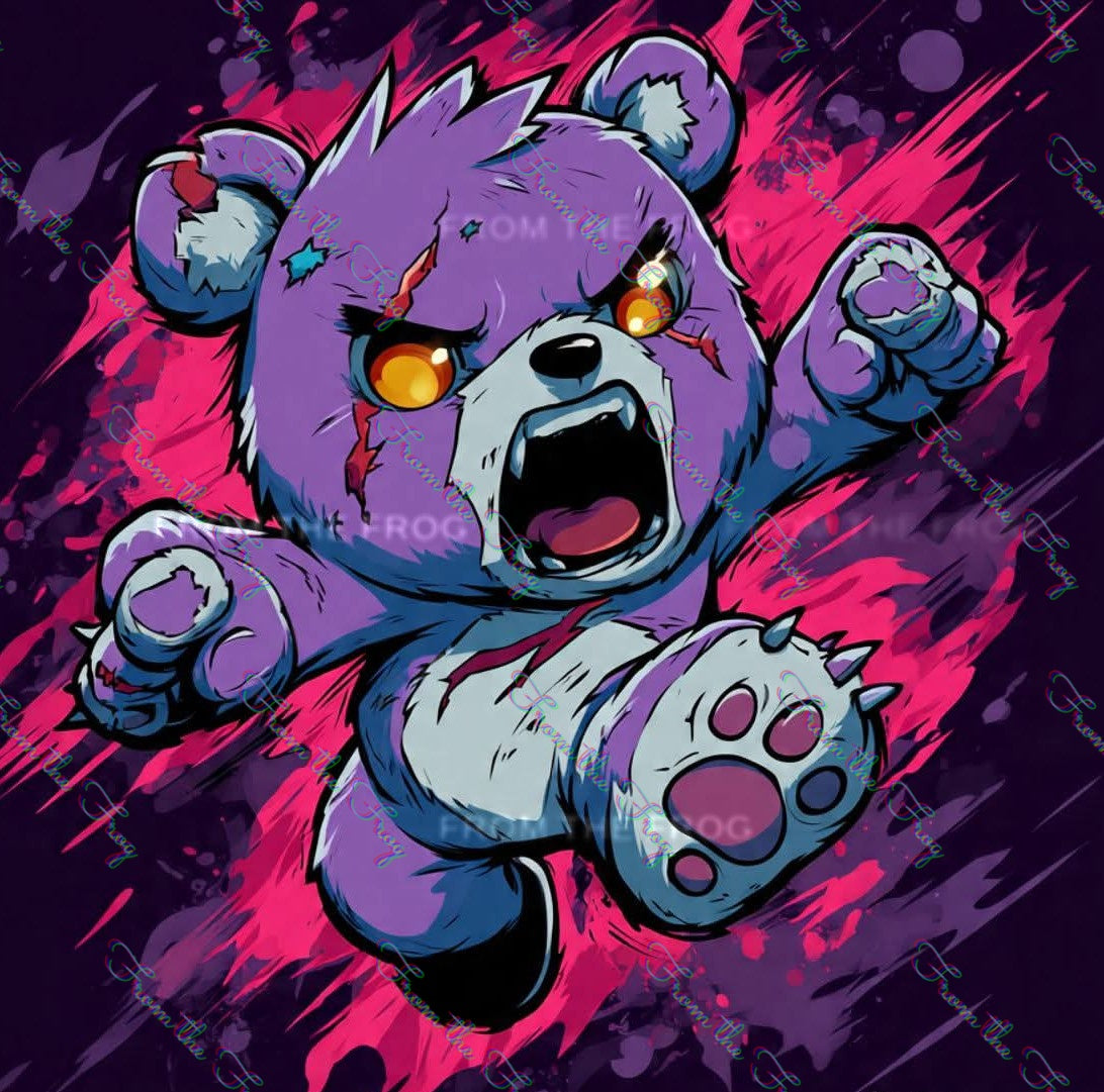 Rage Bear Vinyl Sticker 3"x4"