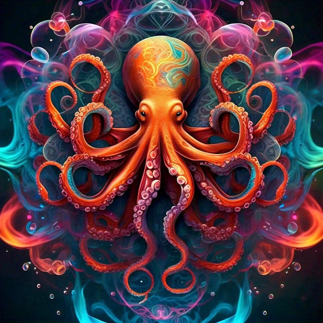 Space Kraken Vinyl Sticker 3"x4"